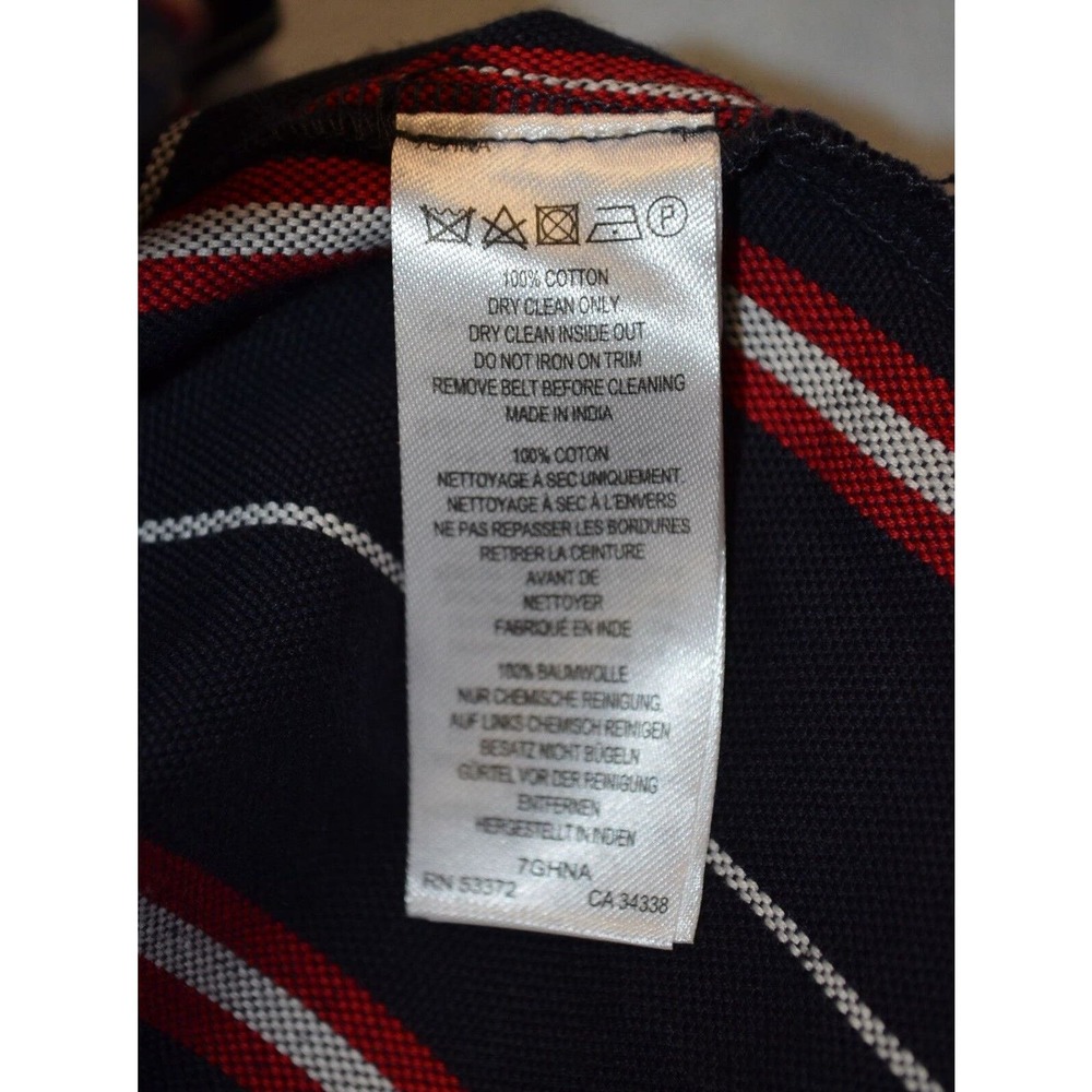 B2 NEW FRENCH CONNECTION Hasan Cotton Navy Striped Studded Belt Romper Sz 2 $148 - Picture 5 of 5
